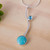 Collectible Taxco Silver Natural Turquoise Necklace 'Taxco Eclipse'