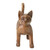 Wood Sculpture from Indonesia 'Guardian Cat'