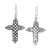 Sterling Silver Religious Earrings 'Cross of Legends'