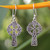 Sterling Silver Religious Dangle Earrings 'Celtic Cross'