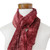 Rayon and Cotton Blend Scarf 'Scarlet Dreamer'