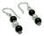 Onyx and pearl dangle earrings 'Midnight Dreams'