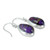 Purple Composite Turquoise on Sterling Silver Earrings  'Beautiful Goddess'