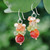 Handcrafted Beaded Quartz Earrings 'Radiant Love'