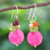 Gemstone Beaded Dangle Earrings 'Thai Joy'