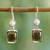 Pearls and Smoky Quartz Earrings from India 'Bangalore Glam'