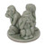 Artisan Crafted Ceramic Monkey Sculpture 'Green Monkeys Shun Evil'