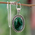 Sterling Silver Necklace Malachite Jewelry from India 'Forest Whirlwind'