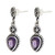 Sterling Silver and Amethyst Dangle Earrings 'Balinese Jackfruit'