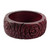 Wood bangle bracelet 'Brown Rose Blossom'