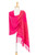 Unique Hot Pink Cotton Patterned Shawl Handwoven in Mexico 'Hot Pink  Zapotec Treasures'