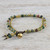 Unique Thai Brass Beaded Jasper Bracelet 'Harvest Harmony'