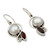 Pearl Garnet Earrings in Sterling Silver Jewelry 'Sublime Romance'