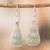 Hand Crafted Jade Dangle Earrings 'Whirlwind'