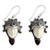 Hand Crafted Bone and Garnet Earrings 'Princess Aura'