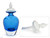 Murano Inspired handblown decorative bottle 'Surreal Blue'