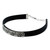 Men's Mexican Taxco Silver Black Rubber Wristband Bracelet 'Taxco Frieze'