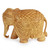 Wood Elephant Sculpture Hand Carved in India 4 Inch 'Majestic Elephant'