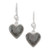 Hand Made Heart Shaped Sterling Silver Dangle Jade Earrings 'Wild Heart'