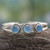 Chalcedony cuff bracelet 'Delightful'