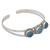 Chalcedony cuff bracelet 'Delightful'