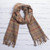 Fair Trade Men's Baby Alpaca Scarf from Peru 'Toasty Brown'