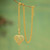Gold Plated Filigree Heart Necklace 'Lace Sweetheart'