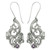 Hand Made Floral Sterling Silver and Amethyst Earrings 'Frangipani Arabesques'