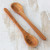 Cedar wood serving spoons Pair 'Natural Cuisine'