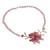 Beaded flower necklace 'Rose in Bloom'