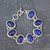 Lapis lazuli link bracelet 'Heavenly Love'