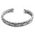 Men's Modern Sterling Silver Cuff Bracelet 'Flowing Water'