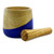 Dip Painted Hand Carved Wood Mortar 'Spicy Blue'