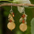 Quartz Carnelian Citrine Cluster Earrings 'Yellow Rose'