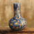 Classic Thai Blue Glazed Celadon Vase Crafted by Hand 'Lake Blooms'