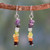 Artisan Crafted 7 Stone Chakra Earrings 'Color Mantra'