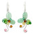 Multi-gemstone Green Earrings Thai Artisan Jewelry 'Glistening Clover'