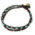 Brass Bracelet Turquoise-color Gems Braided Jewelry 'Aqua Boho Chic'