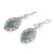 Guatemalan Light Green Jade Earrings 'Diamond Dahlia'