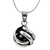 Artisan Crafted Silver Pendant Necklace 'Double Love Knot'