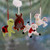 Hand Crafted Wool Animal Ornaments Set of 4 'Cheerful Creatures'