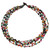 Artisan Crafted Multicolor Wood Beaded Torsade Necklace 'Petchaburi Belle'