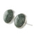 Round Jade Stud Earrings in Sterling Silver 'Harmonious Peace'