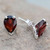 Fair Trade Garnet Stud Earrings 2.5 cts 'Devotion'