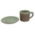 Green Celadon Elephant Demitasse and Saucer Set 'Espresso'