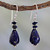 Fair Trade Sterling Silver and Lapis Lazuli Earrings 'Delhi Dusk'