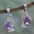 Handcrafted 8 Carat Amethyst Earrings 'Jungle Orchid'