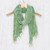 Thai Blue and Green Cotton Scarf 'Breezy Blue and Green'