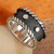 Modern Dark and Polished Taxco Silver Band Ring 'Domino'