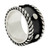 Modern Dark and Polished Taxco Silver Band Ring 'Domino'